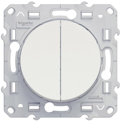 SCHNEIDER ELECTRIC - S520284 10 AX two-way switch + push-button (NO), screwless terminals