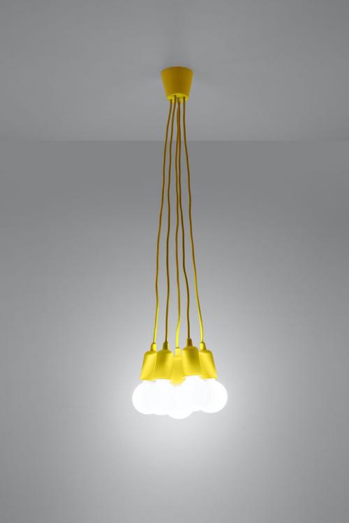 SOLLUX - pendant lamp  DIEGO 5 yellow  SL.0580