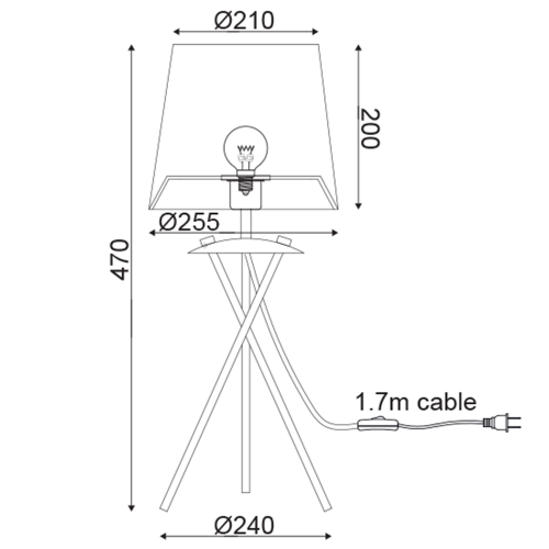 ACA LIGHTING - Настолна лампа  Primary  ML307211TB