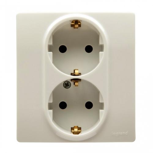 LEGRAND - 764644 Double 2P+E socket ivory
