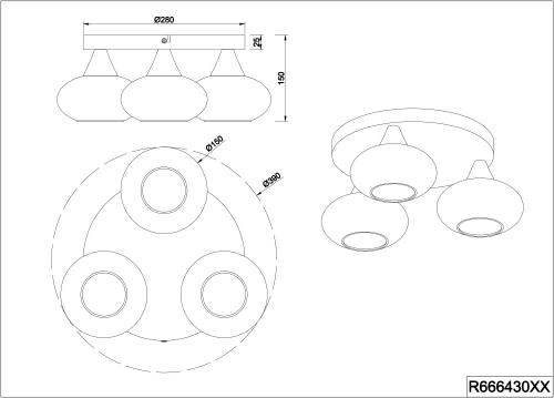TRIO - DIVINA – R66643054 excl. 3x E14 · max. 10W