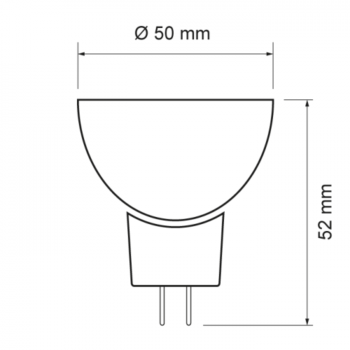 ULTRALUX - L2S1216442 LED spotlight dimmable 4W, MR16, 4200K, 12V AC/DC, neutral light, SMD2835