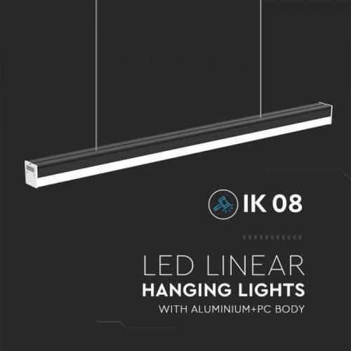 V-TAC - 40W LED Линейно Тяло Черно Тяло 4000K SKU: 23000