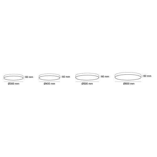 POLARIS LIGHTING - LED плафониера VENY Ø300/60mm 27W 4000K 3080lm 110° черна 2102-27