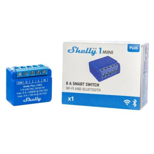 SHELLY - Микромодул Smart реле 1х On/Off 8A изисква неутрала Shelly Plus 1 Mini - 265659