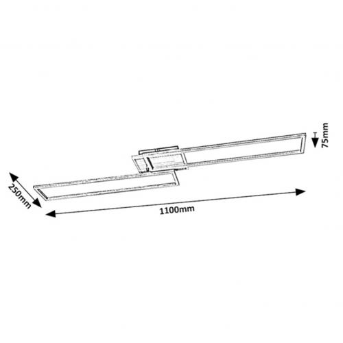 RABALUX -  Smart ceiling lamp with remote control  BENEDICK 71015 LED 40W 3050lm 2700-6500K