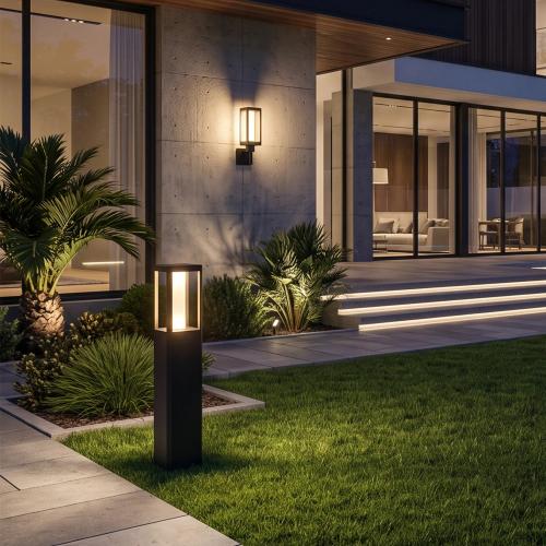ACA LIGHTING - Влагозащитен аплик  Д:17.8, Ш:12, В:34.7 см.  SJ12321  CALEA ⚡ LED 12W ⚡ 780LM ⚡ 3000K ⚡ 230V ⚡ IP65 ✴ Черен 