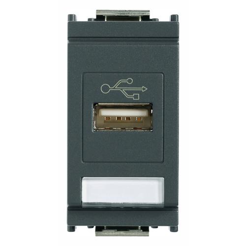 VIMAR - 16368 - USB конектор сив IDEA