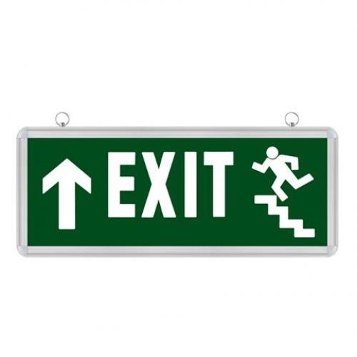 HOROZ - Аварийно тяло табела EXIT 6LED двустранна със стрелка нагоре 3W 100lm