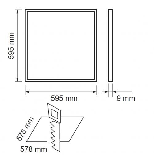 ULTRALUX - LPV664060 LED panel 600х600 40W, 6000K, 220V-240V AC