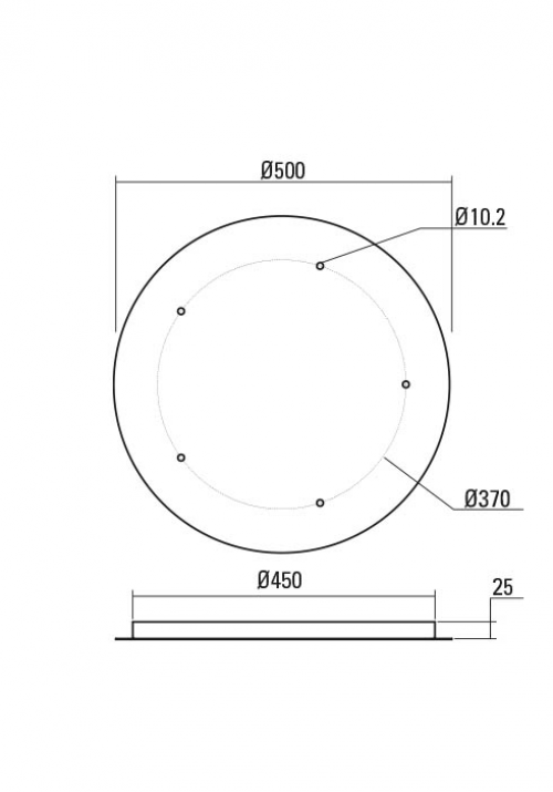 REDO GROUP - Аксесоар  CS5RD500BK  CANOPY RD D500 5 PENDANTS BK