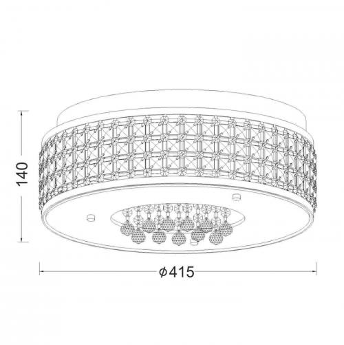 ACA LIGHTING - ceiling luminaire DLA6195G 5xG9