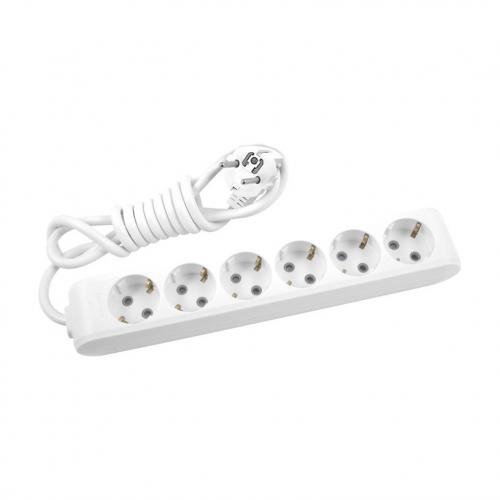 PANASONIC - 6x Socket 2P+E, With Child Protection, 3m Cord WLTB0463-2WH