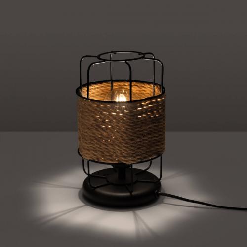 SOLLUX - Настолна лампа GIZUR черна SL.1302 E27 15W IP20