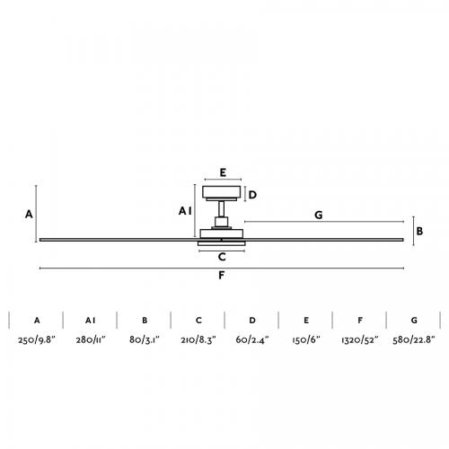 FARO - SIROS White ceiling fan with DC motor 33804WP