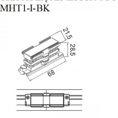 MAXLIGHT - КОНЕКТОР INTERNAL STREIGHT CONNECTOR BLACK MHT1-I -BK,(MHT1-I-BK)