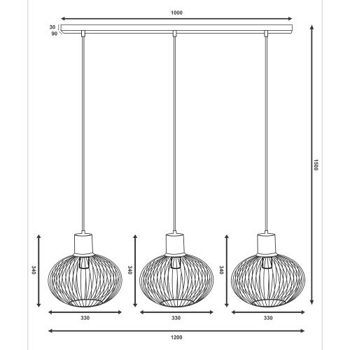 TRIO - GILA – 365700366 excl. 3x E27 · max. 10W 