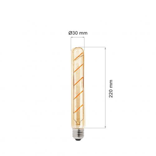 TNL - LED lamp FILAMENT E27 5W 2700K 360° T225 Smoke