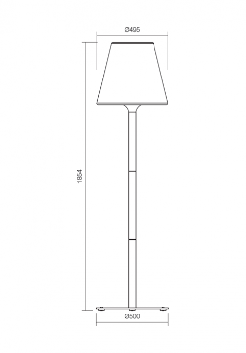 REDO GROUP - Градински лампион  PINO 9979   LA 1.8M E27 1X23W IP65 DG 