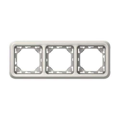 LEGRAND - Flush mounting support frame Plexo IP55 - 3 gang horizontal - white  69698