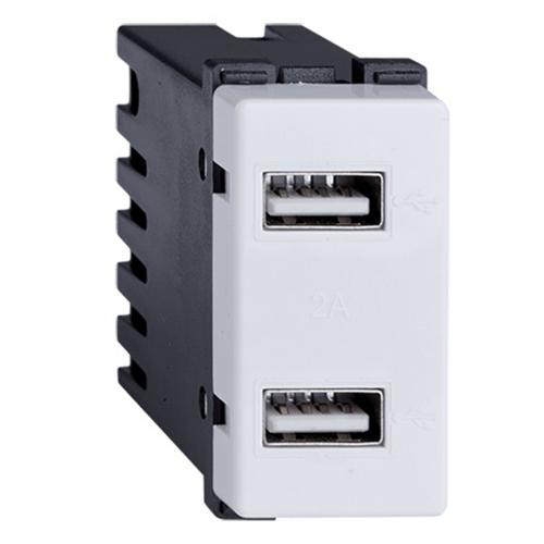ELMARK - 26014 - USB SOCKET DOUBLE WHITE LECCE 
