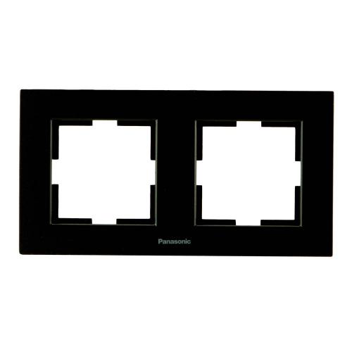 PANASONIC - Двойна рамка черна Panasonic Karre Plus WKTF08022BL-EU1