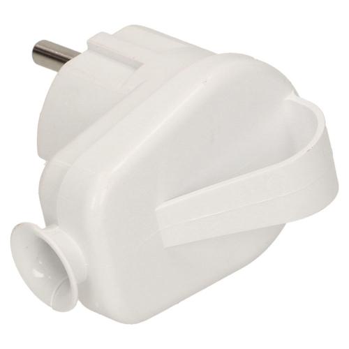 ORNO - Щепсел 2P+E 16A с ринг и кабел на 90° Бял - WT-16UZ/BIALY