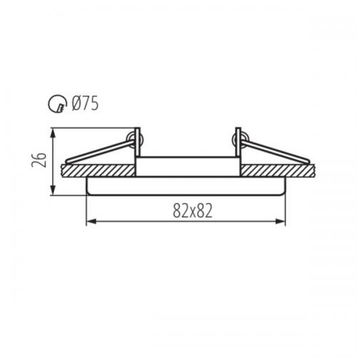 KANLUX - Ceiling-mounted spotlight fitting NESTA DTL-C/M 26752 matt chrome