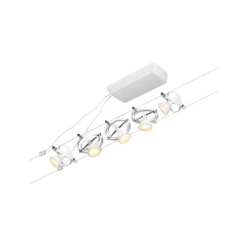 PAULMANN -  94438  CorDuo cable system Cardan basic set ✴GU5.3 max. 5x10W~230/12V✴matt white/chrome