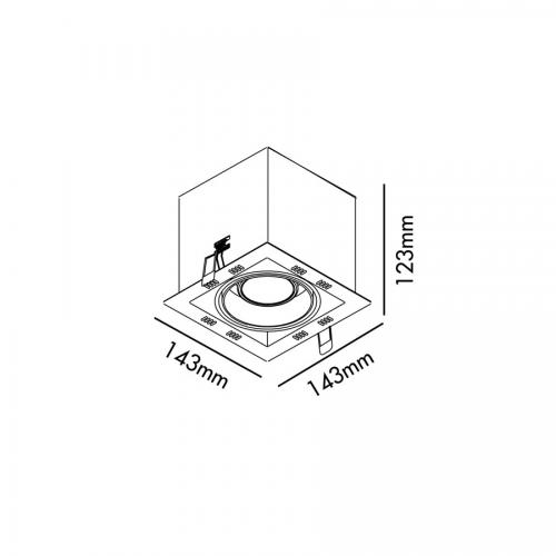 FARO -  Луна за вграждане FALCON-1 TRIMLESS 03100401