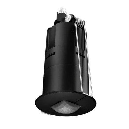 STEINEL - PIR presence detector, for ceiling mounting, 360°, range 4 x 4 m @ h=2.8 m, IP65, IR Quattro MICRO, black SL068639