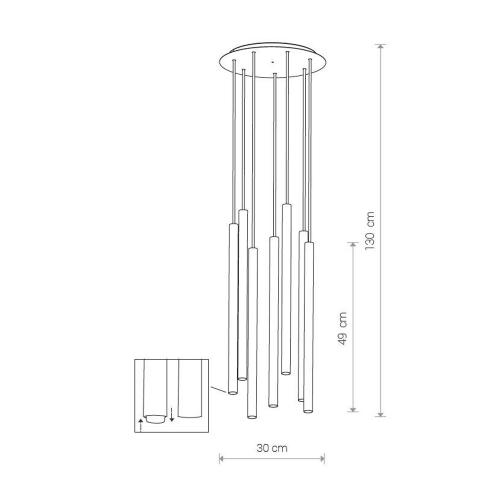 NOWODVORSKI - ceiling luminaire  LASER Black 8920