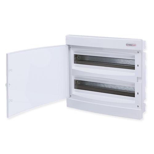 ACA LIGHTING - Табло за скрит монтаж 2x18 мод. с бяла врата 282U2X18CW