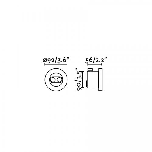 FARO - TRAS LED Black orientable recessed lamp Ref.71701 IP67