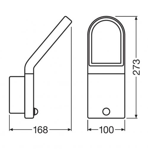 OSRAM - LED FACADE EDGE 12 W 3000 K WT SENSOR