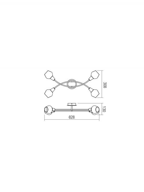 SMARTER - spot luminaire  CLOVIS  04-489   E14, 4 x max. 28W