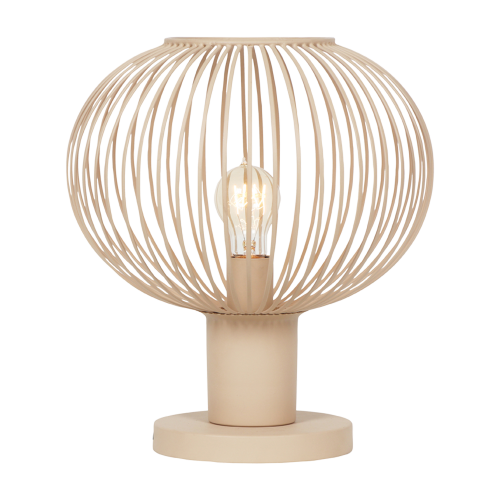 TRIO - Нощна лампа Ø33 h37cm GILA – 565790166 1x E27 10W бежов