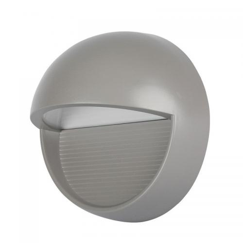 V-TAC - 3W LED Осветление за Стъпала Сиво Тяло Кръг Топло Бяла Светлина 3000K SKU 1406 VT-1182
