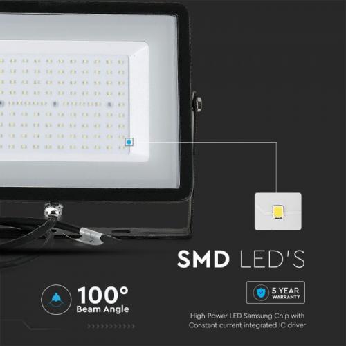 V-TAC - 100W LED Прожектор SAMSUNG Чип G2 SMD Черно Тяло 3000К SKU: 21412