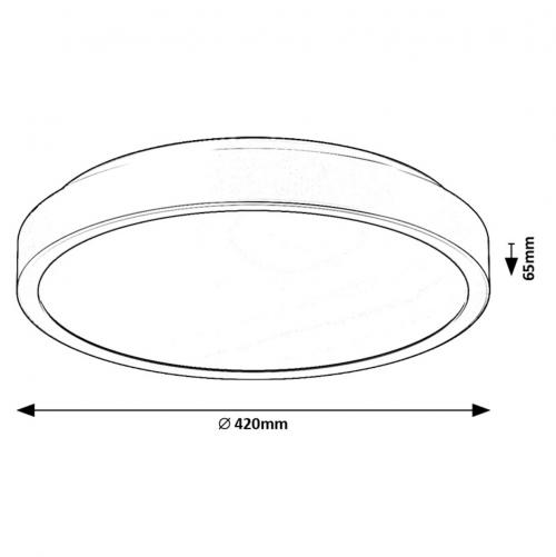 RABALUX - Влагозащитен LED Плафон SAMIRA 48W 3150lm 4000К IP44 бял 71259