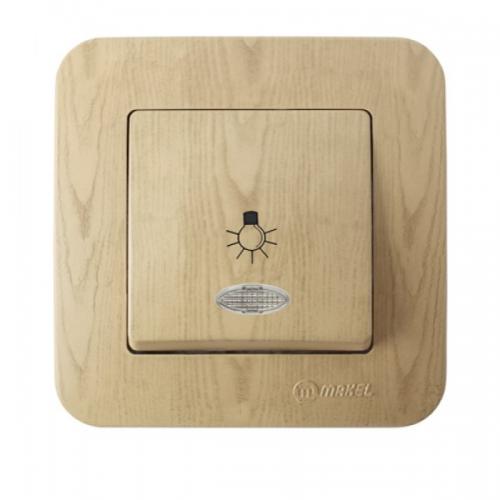 MAKEL - Light Switch Illuminated Lilium Natural  56224