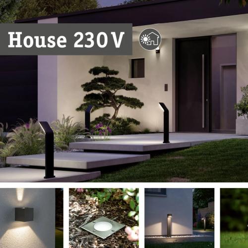 PAULMANN - LED Влагозащитен аплик   94516  LED outdoor wall light Smart Home Zigbee 3.0 Ikosea insect-friendly IP44 50x203mm Tunable Warm