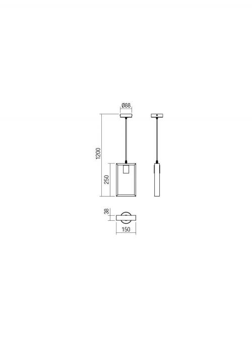 SMARTER - pendant luminaire   TIMBER  01-1664 E27, 1 X 42W 
