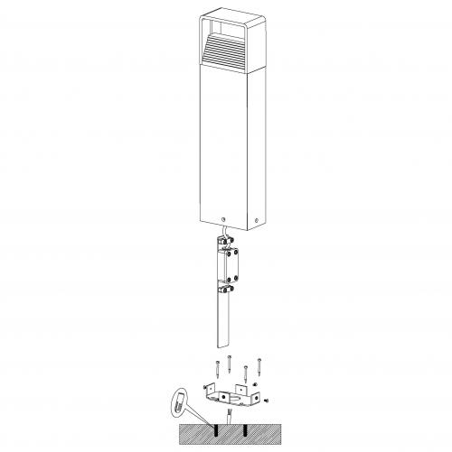EGLO - лампион 96499 DONINNI LED 1X5W, 430LM, 3000K, IP44