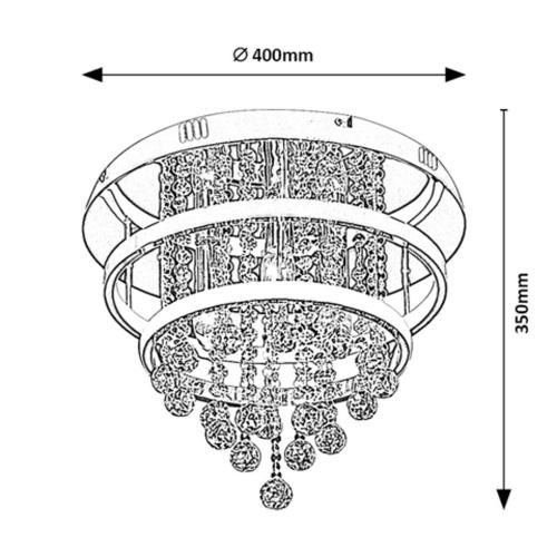 RABALUX - Полилей Pallas LED 32W+ E14 3X MAX 40W 2030lm 4000K 2237