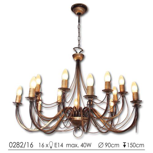 LIS LIGHTING - Полилей Retro 0282/16 H10 patina