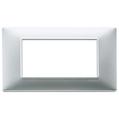 VIMAR - 14654.20 - Plate 4M techn. matt silver