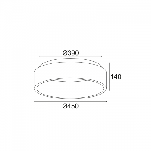 ACA LIGHTING - BR81LEDC45WHCCT CEILING LIGHTING LED 36W CCT 3670LM WHITE METALLIC D45XH14CM APOLLO