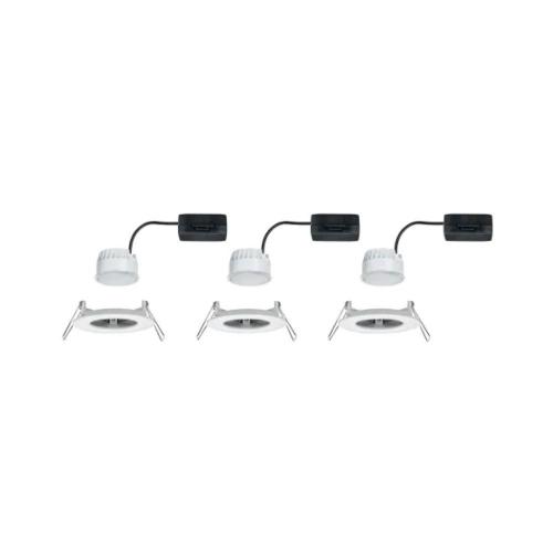 PAULMANN -  93460  LED recessed light Nova Coin basic set rigid IP44 round 78mm Coin✴ white matt
