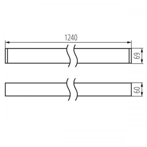 KANLUX - LED linear body AL-MM-WW-MPR-W-NT-SE 29W 3170lm 3000K 37357